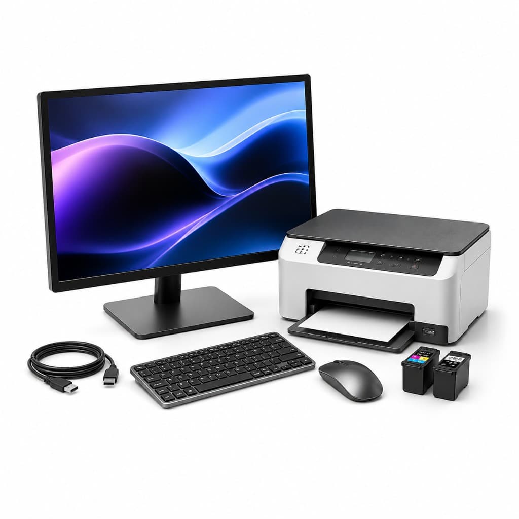 شاشات وطابعات وملحقات